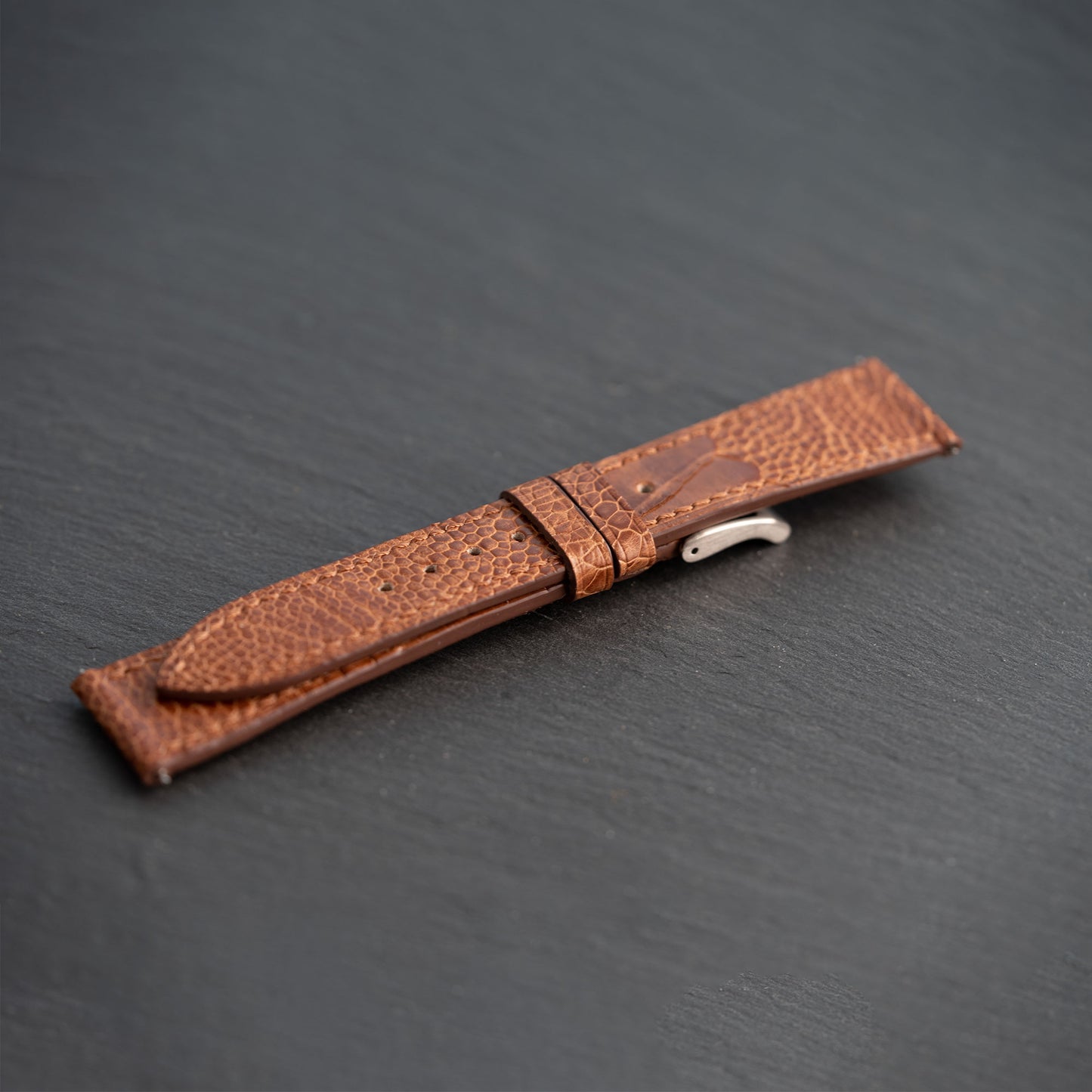 Brown Ostrich Leg Watch Strap
