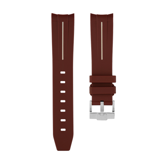 Red Moonwatch Strap with Yellow Stripe