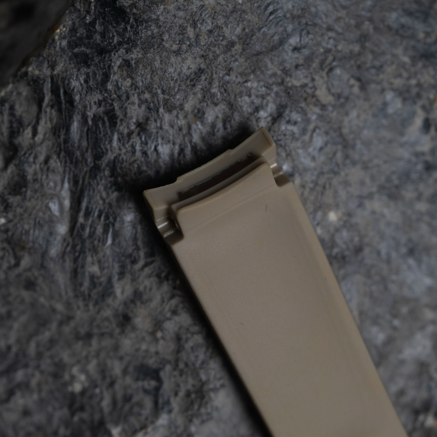 Dark Beige Moonwatch Strap with White Stripe