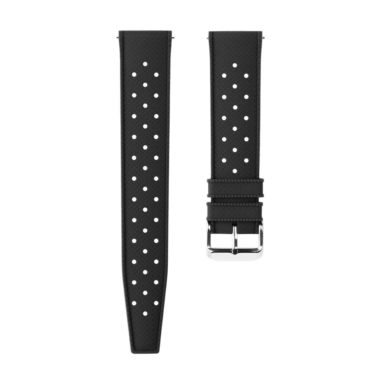 Black Rubber Strap With Holes