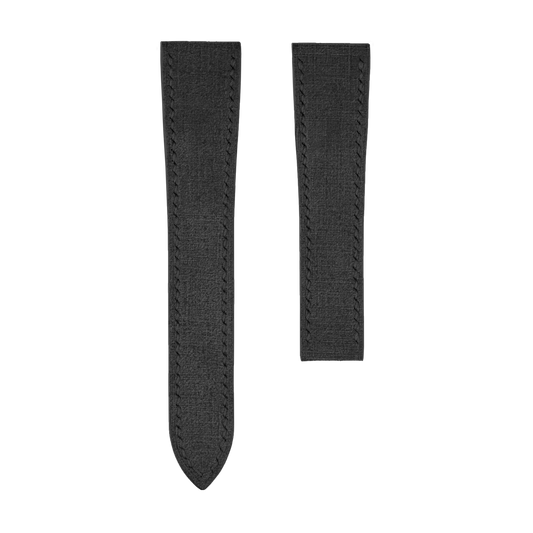 Black Babele Strap for Tag Heuer Deployant Clasps