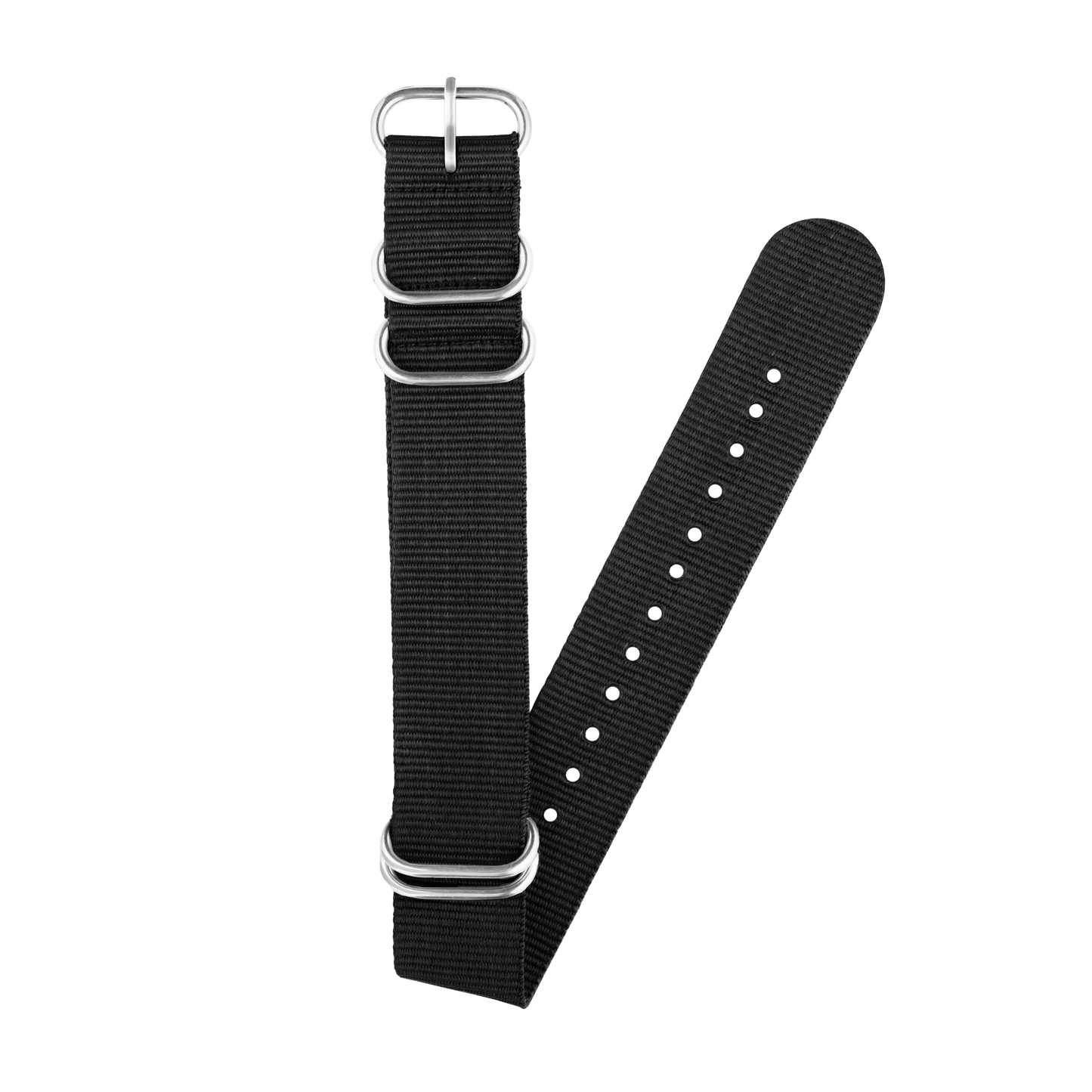 Black Zulu Strap with Polished Hardware