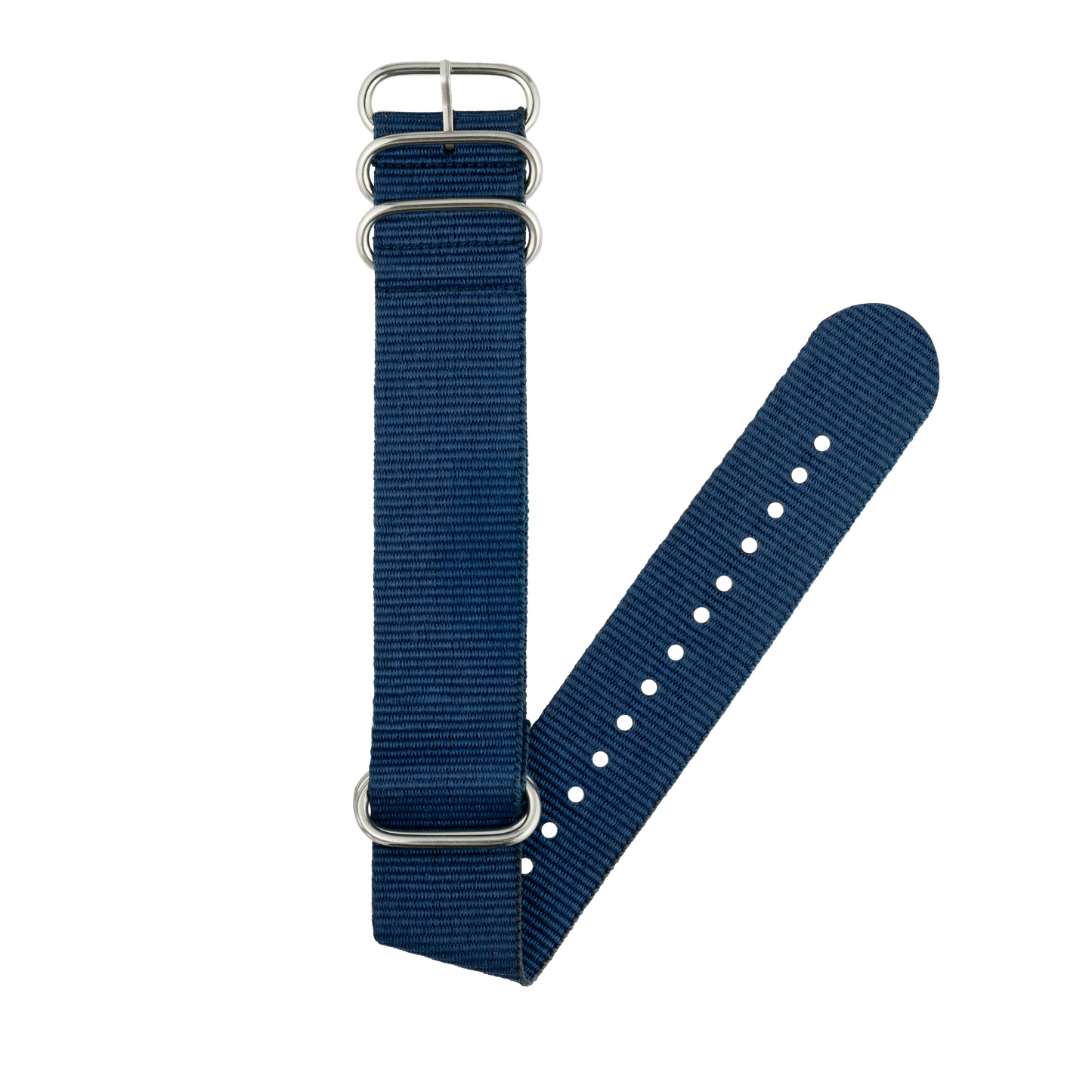 Blue Zulu Strap with Polished Hardware