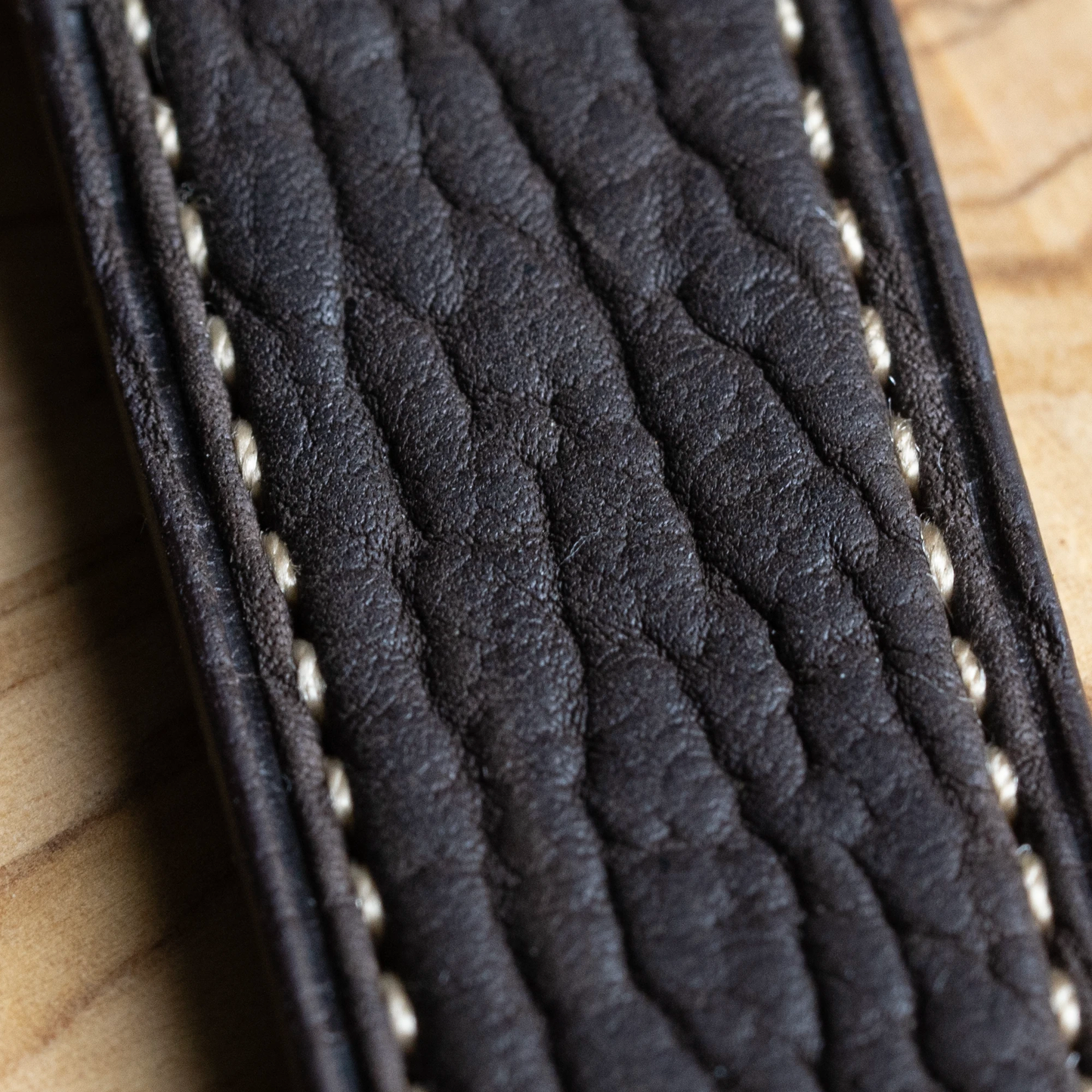 Dark Brown Sharkskin Strap