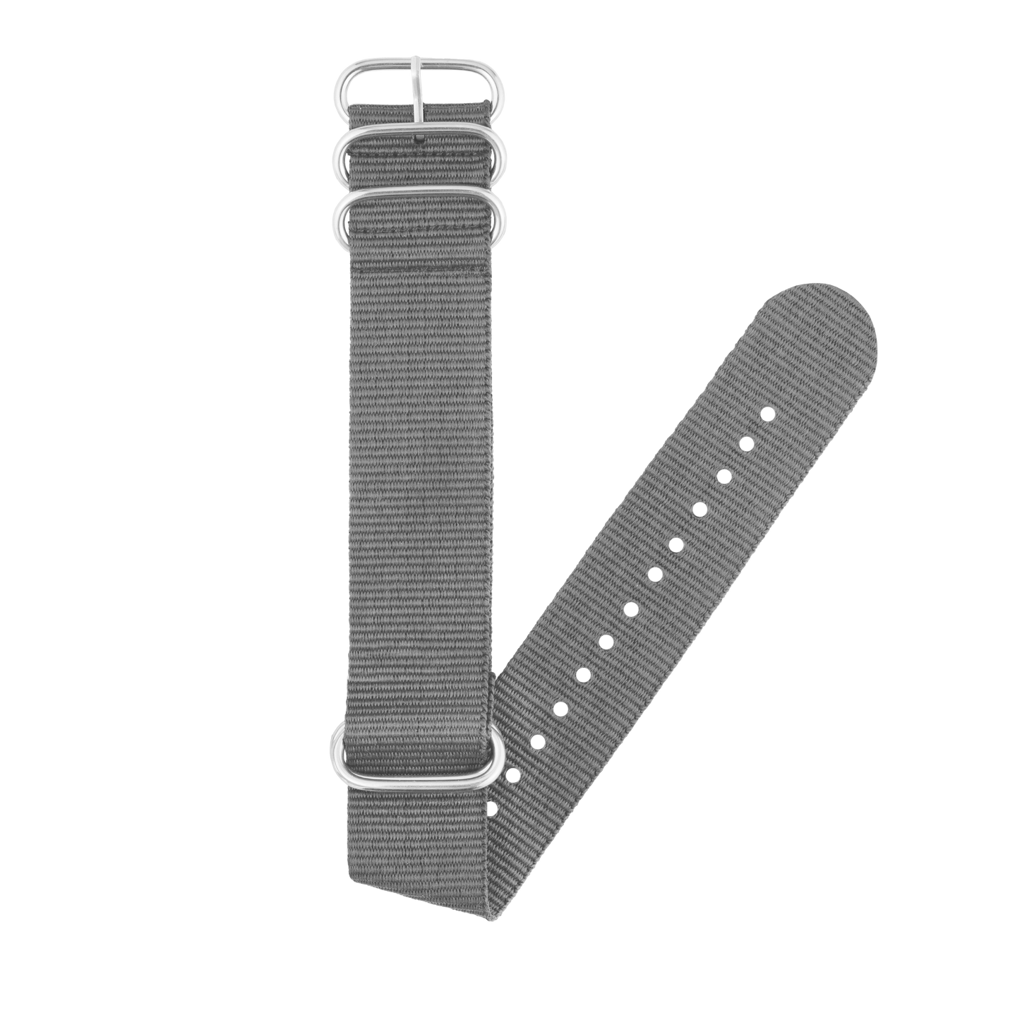 Gray Zulu Strap with Polished Hardware