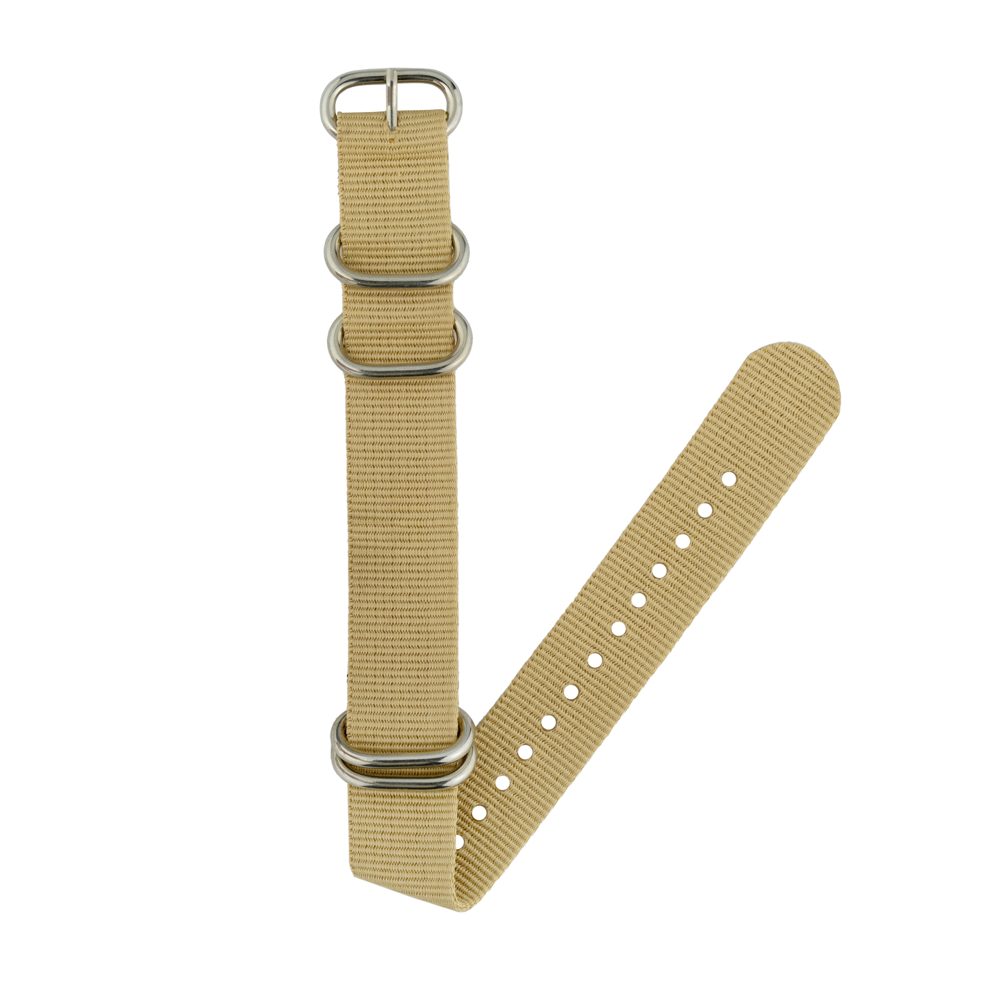 Khaki Zulu Strap with Polished Hardware