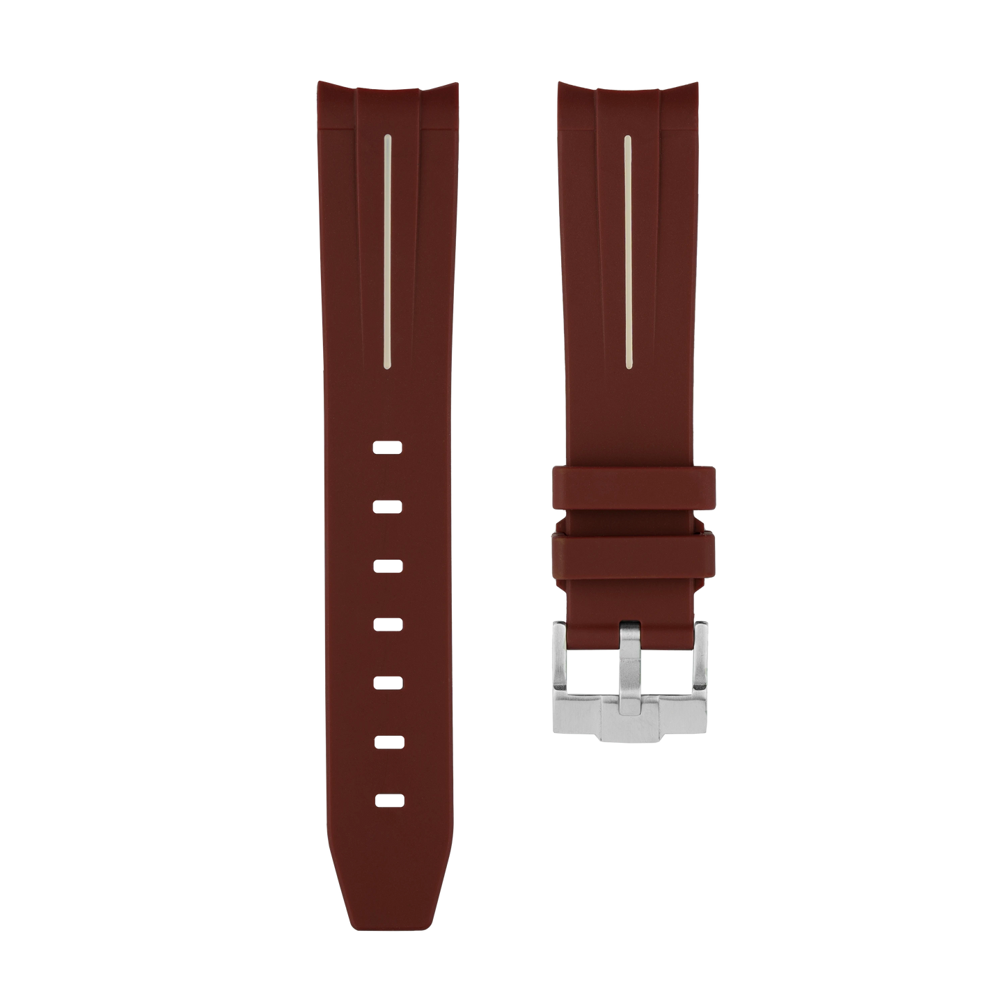 Red Moonwatch Strap with Yellow Stripe