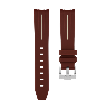 Red Moonwatch Strap with Yellow Stripe