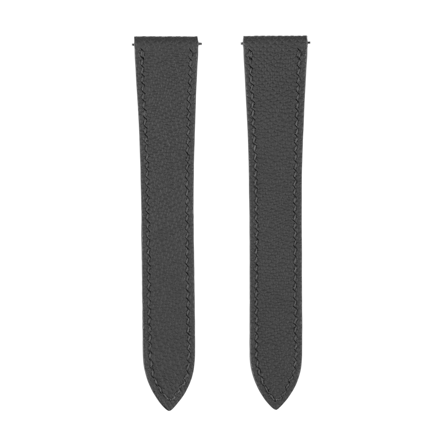 Black Epsom Double Fold Watch Strap for Cartier Deployant Clasps