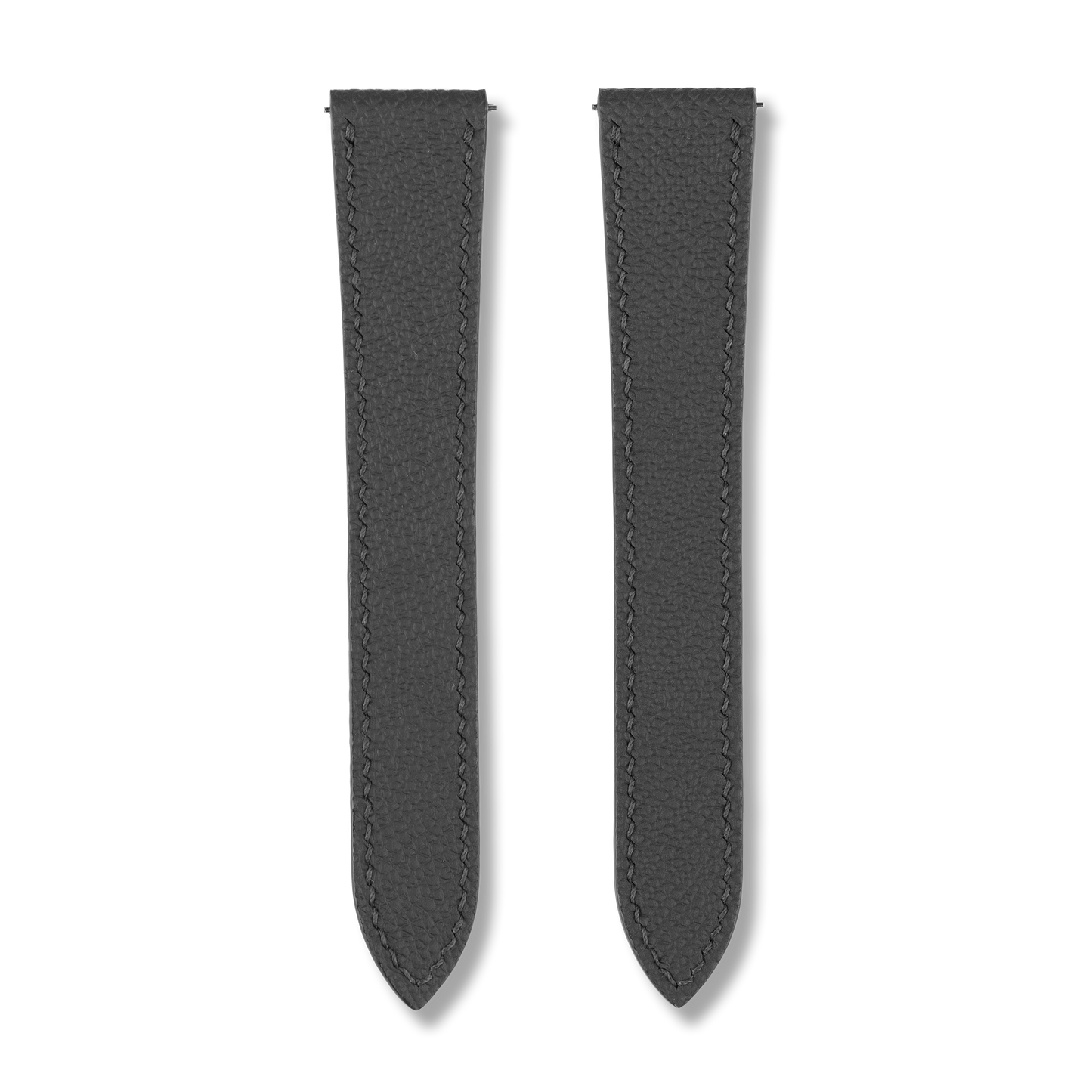 Black Epsom Double Fold Watch Strap for Cartier Deployant Clasps