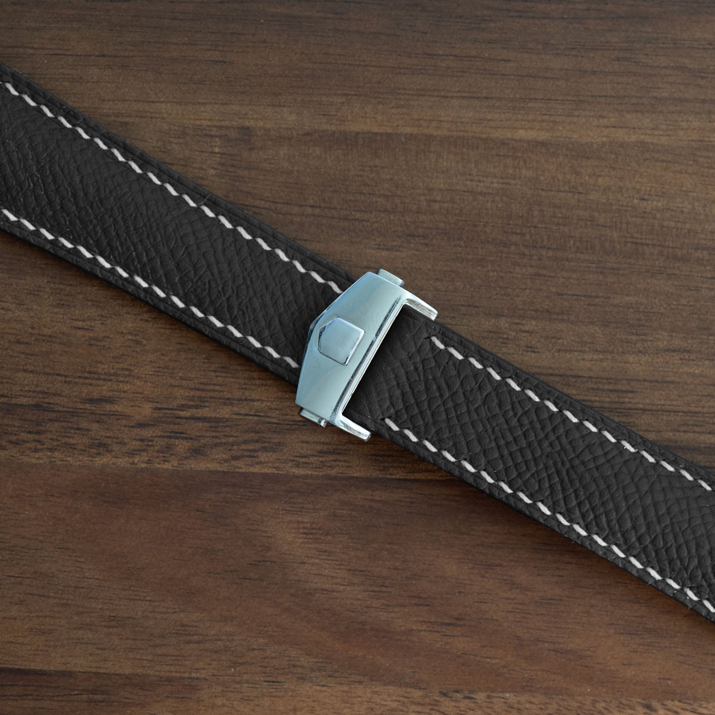 Black Epsom Strap for Tag Heuer Deployant Clasps
