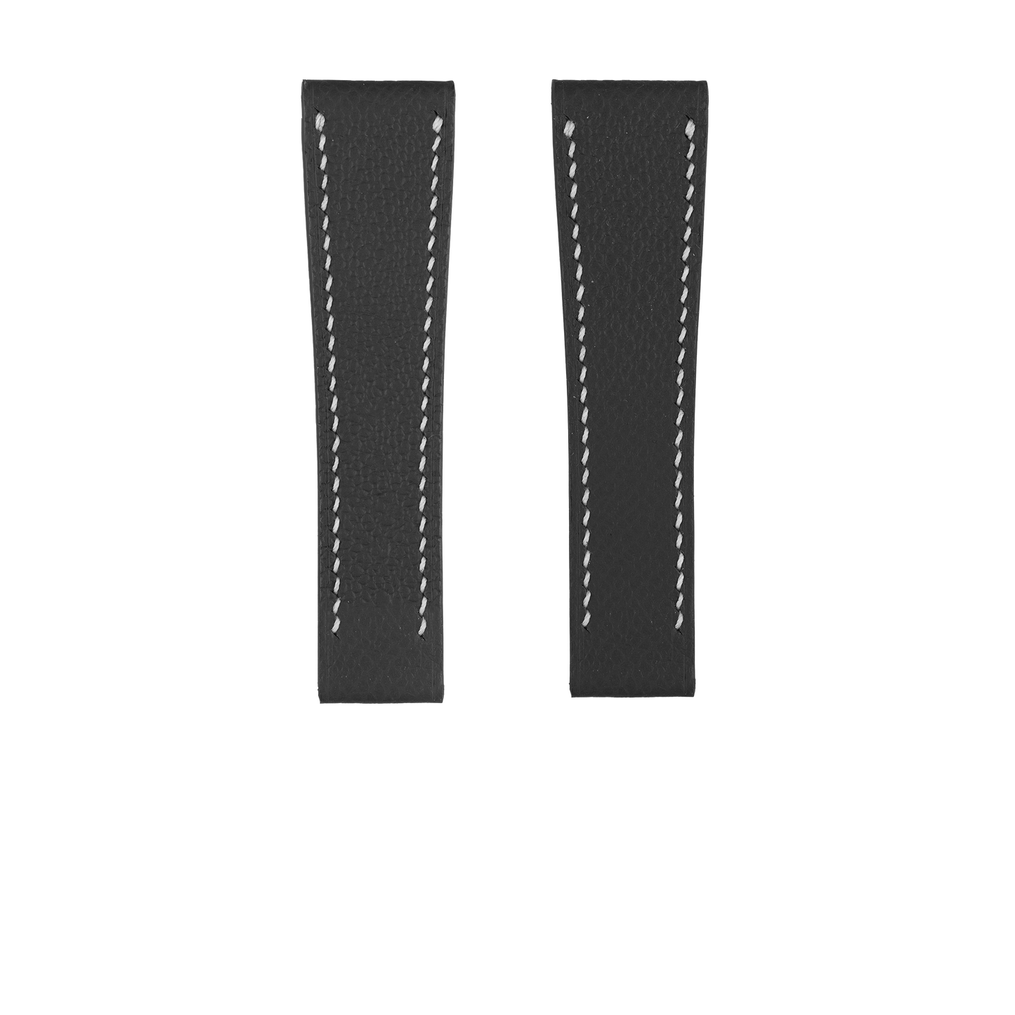 Black Epsom Fixed Length Strap - White Stitch