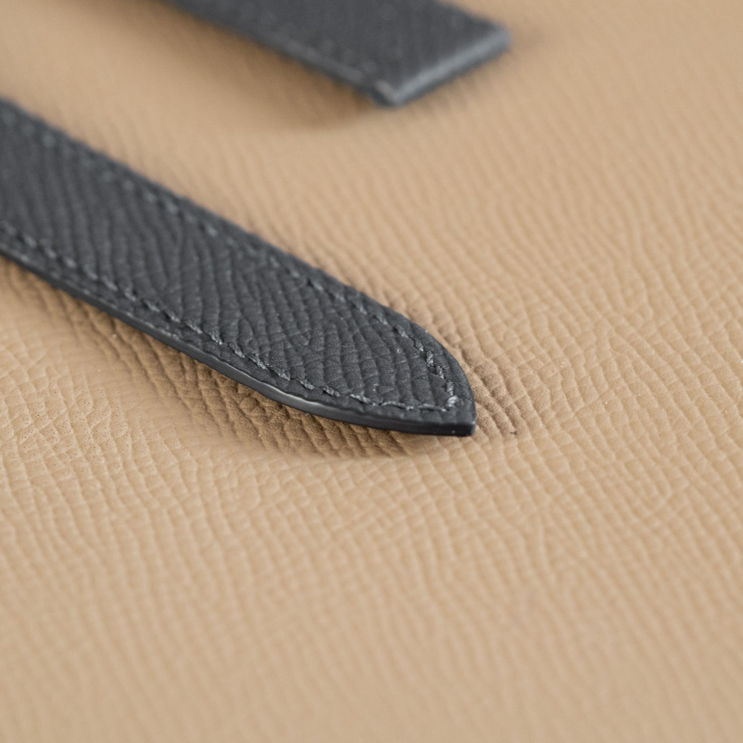Black Epsom Single Fold Watch Strap for Cartier Deployant Clasps