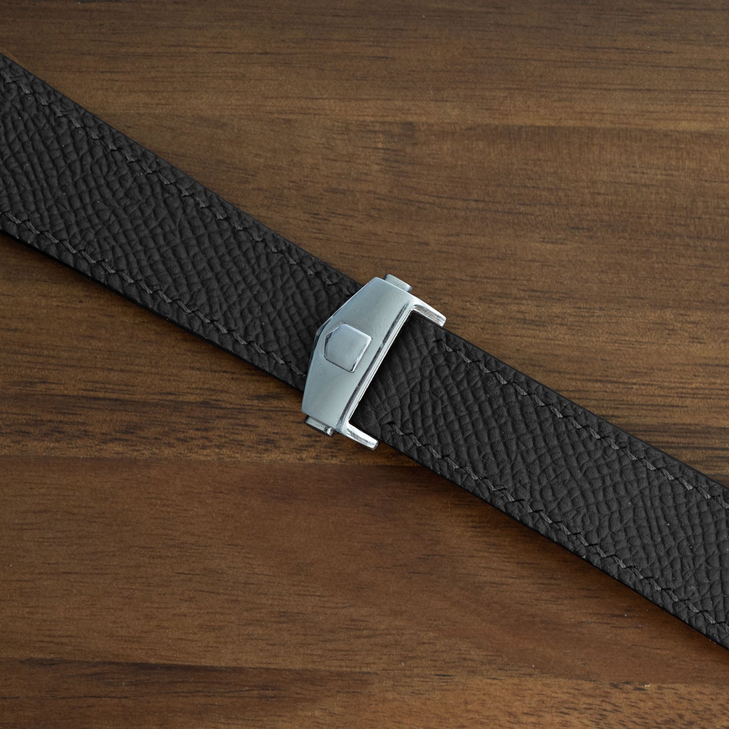 Black Epsom Strap for Tag Heuer Deployant Clasps