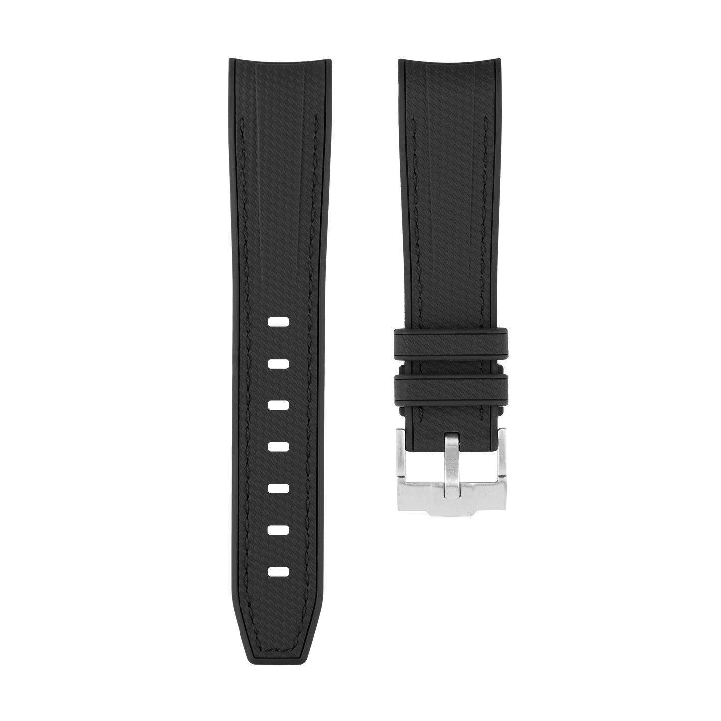 Black Moonwatch Strap with Black Stitching
