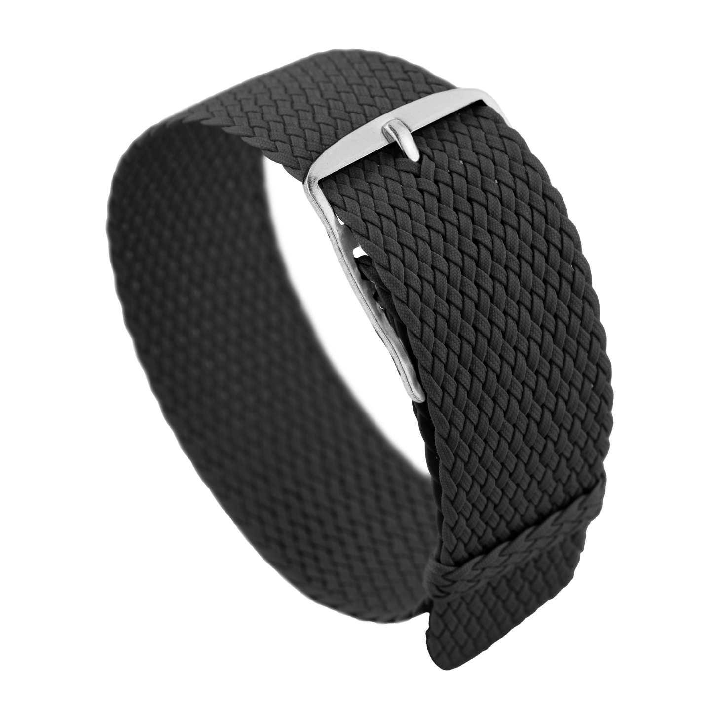 Black Perlon Watch Strap