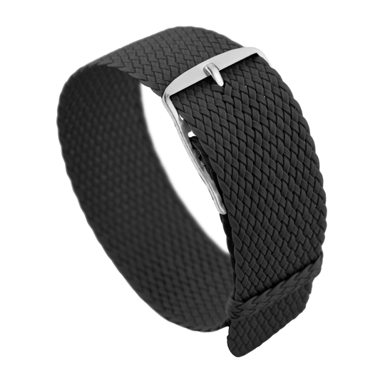 Black Perlon Watch Strap