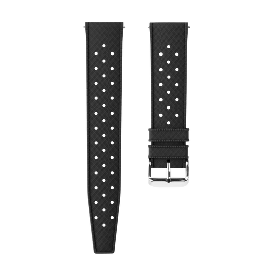 Black Rubber Strap With Holes