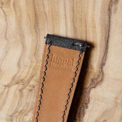 Black Babele Single Fold Watch Strap for Cartier Deployant Clasps