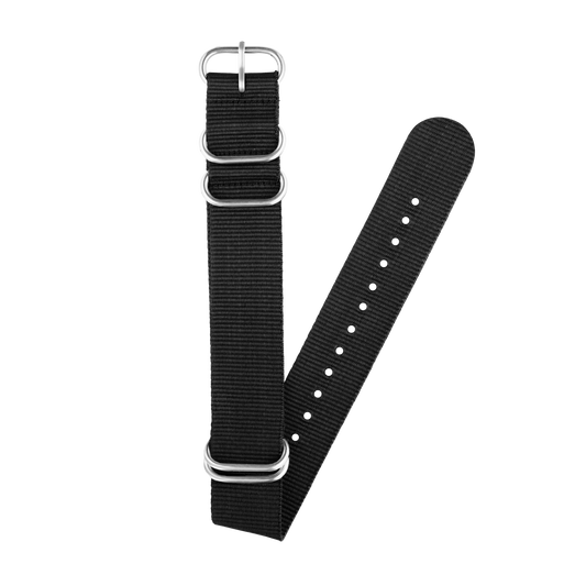 Black Zulu Strap with Polished Hardware