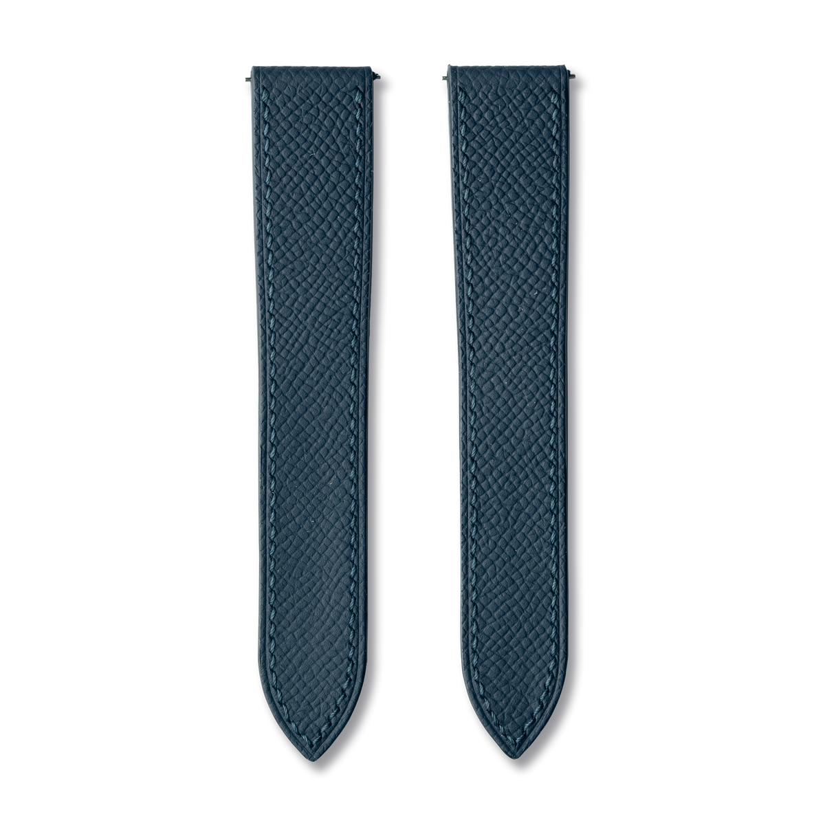 Blue Epsom Double Fold Watch Strap for Cartier Deployant Clasps