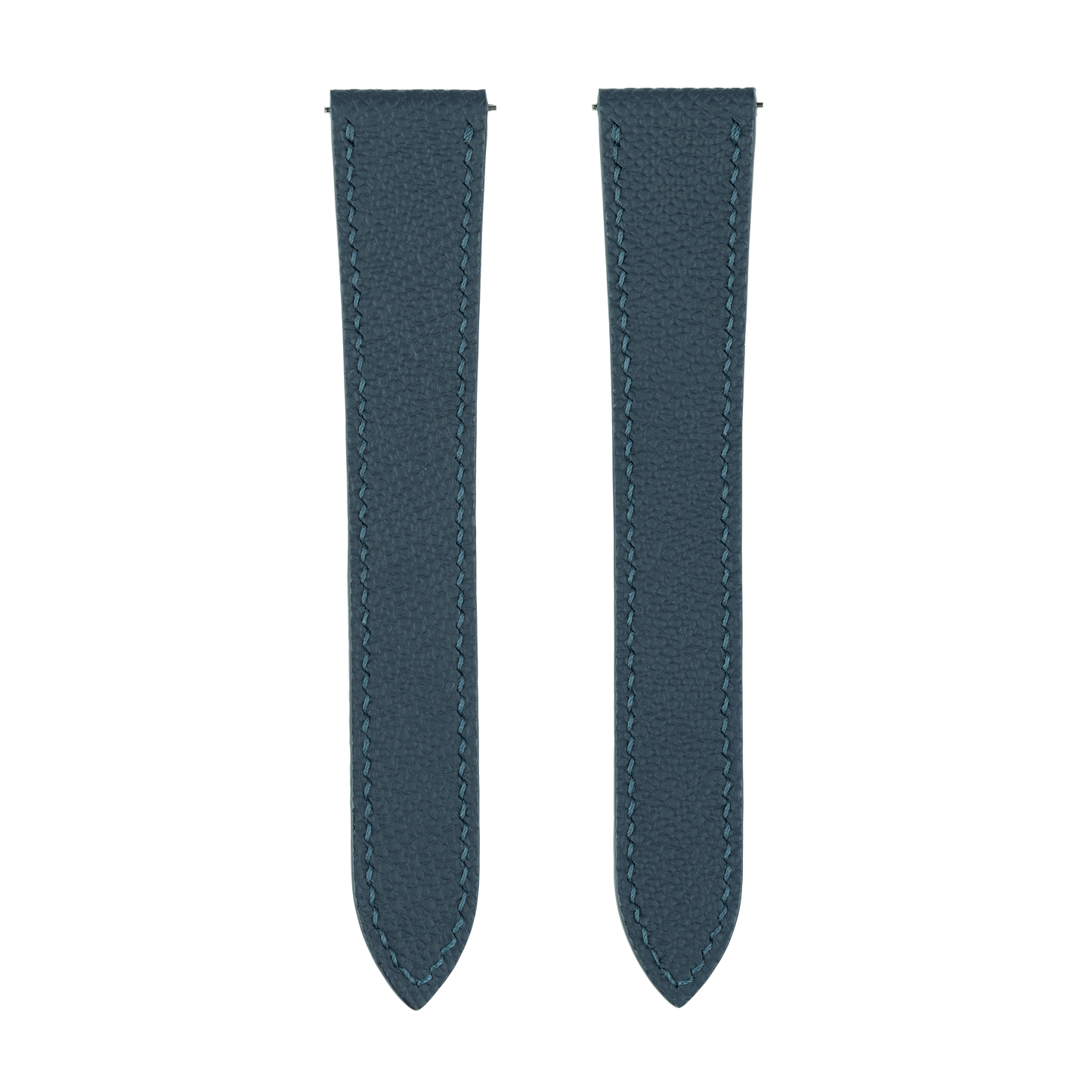 Blue Epsom Double Fold Watch Strap for Cartier Deployant Clasps