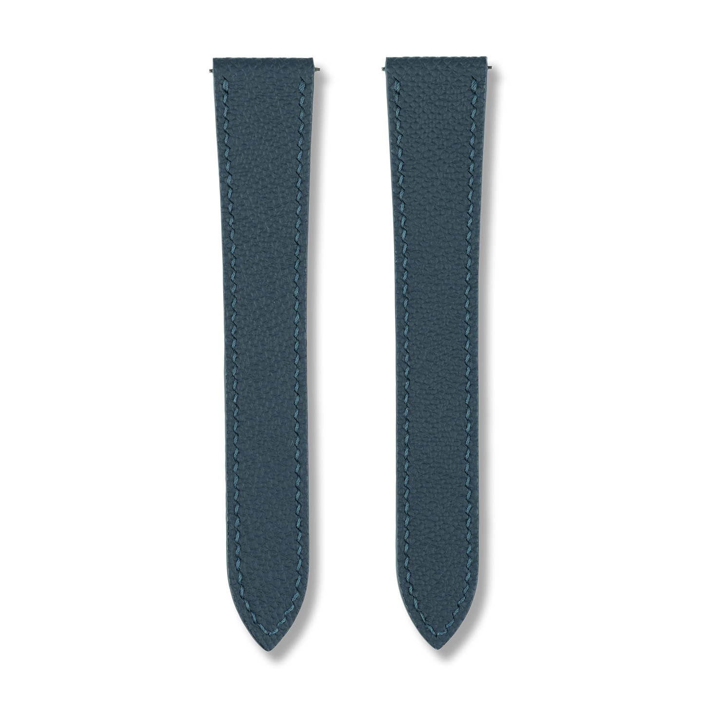 Blue Epsom Double Fold Watch Strap for Cartier Deployant Clasps