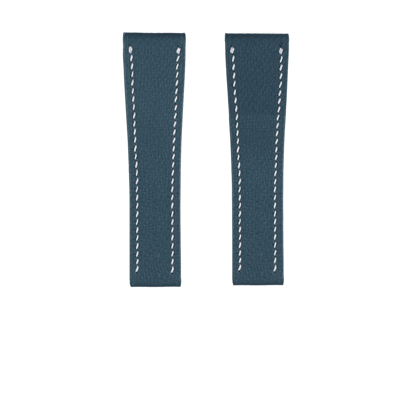 Blue Epsom Fixed Length Strap - White Stitch