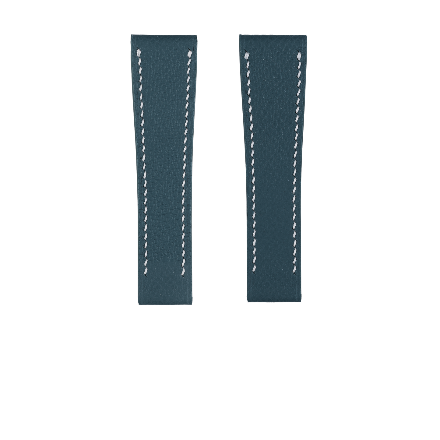 Blue Epsom Fixed Length Strap - White Stitch