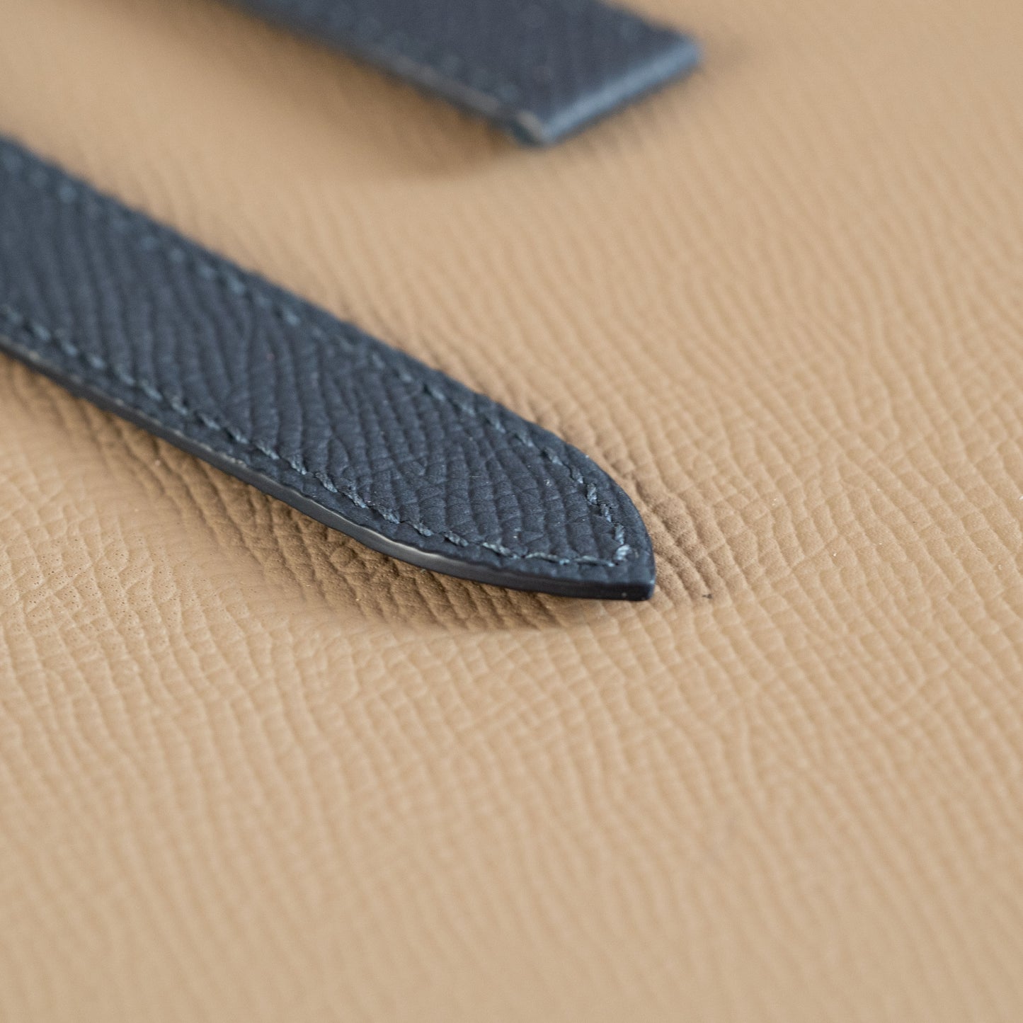 Blue Epsom Single Fold Watch Strap for Cartier Deployant Clasps