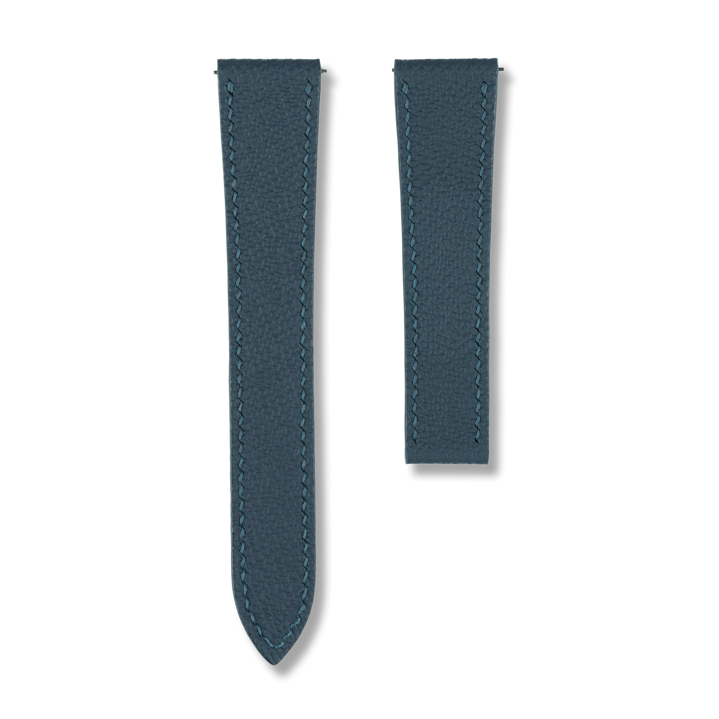 Blue Epsom Single Fold Watch Strap for Cartier Deployant Clasps