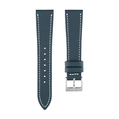 Blue Epsom Watch Strap - White Stitch
