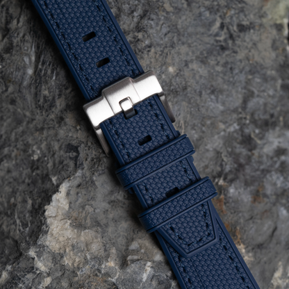 Blue Moonwatch Strap with Blue Stitching