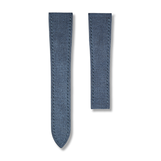 Blue Babele Single Fold Watch Strap for Cartier Deployant Clasps
