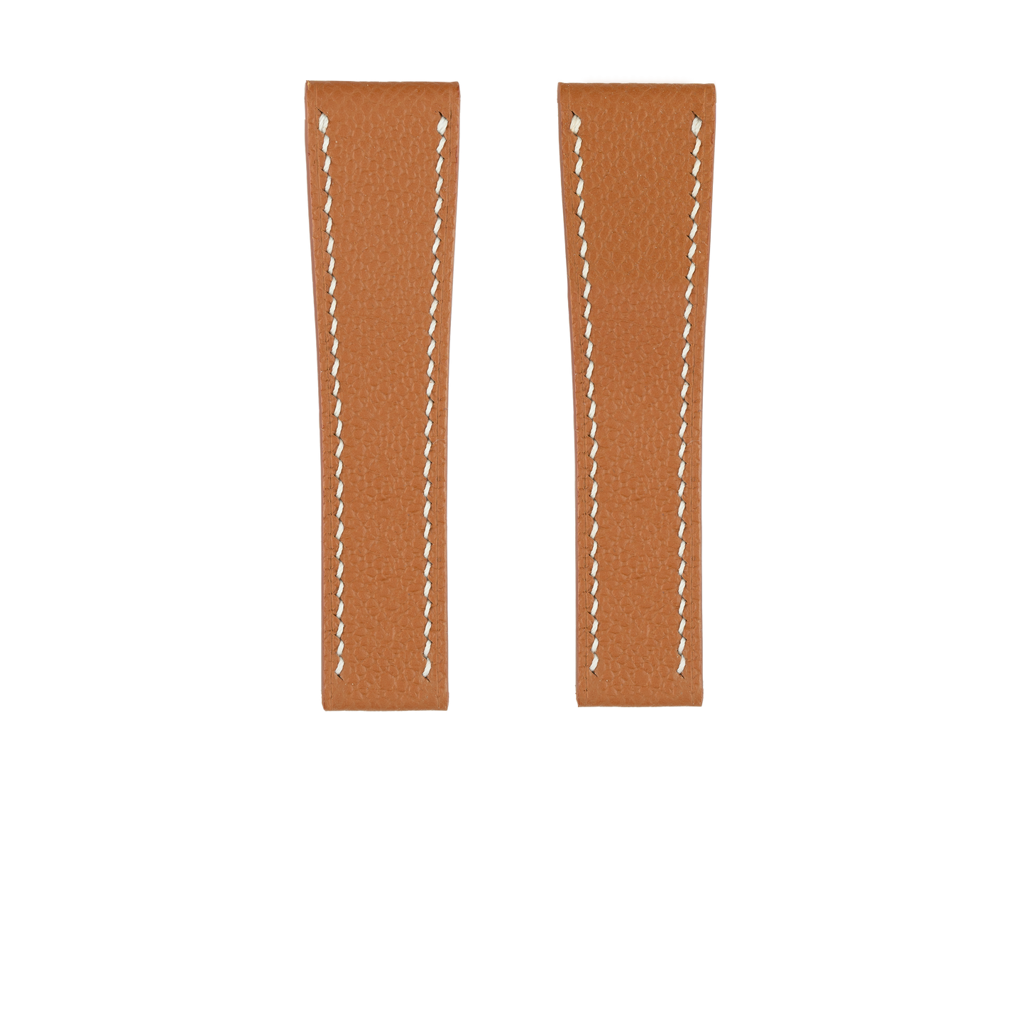 Gold Epsom Fixed Length Strap - White Stitch