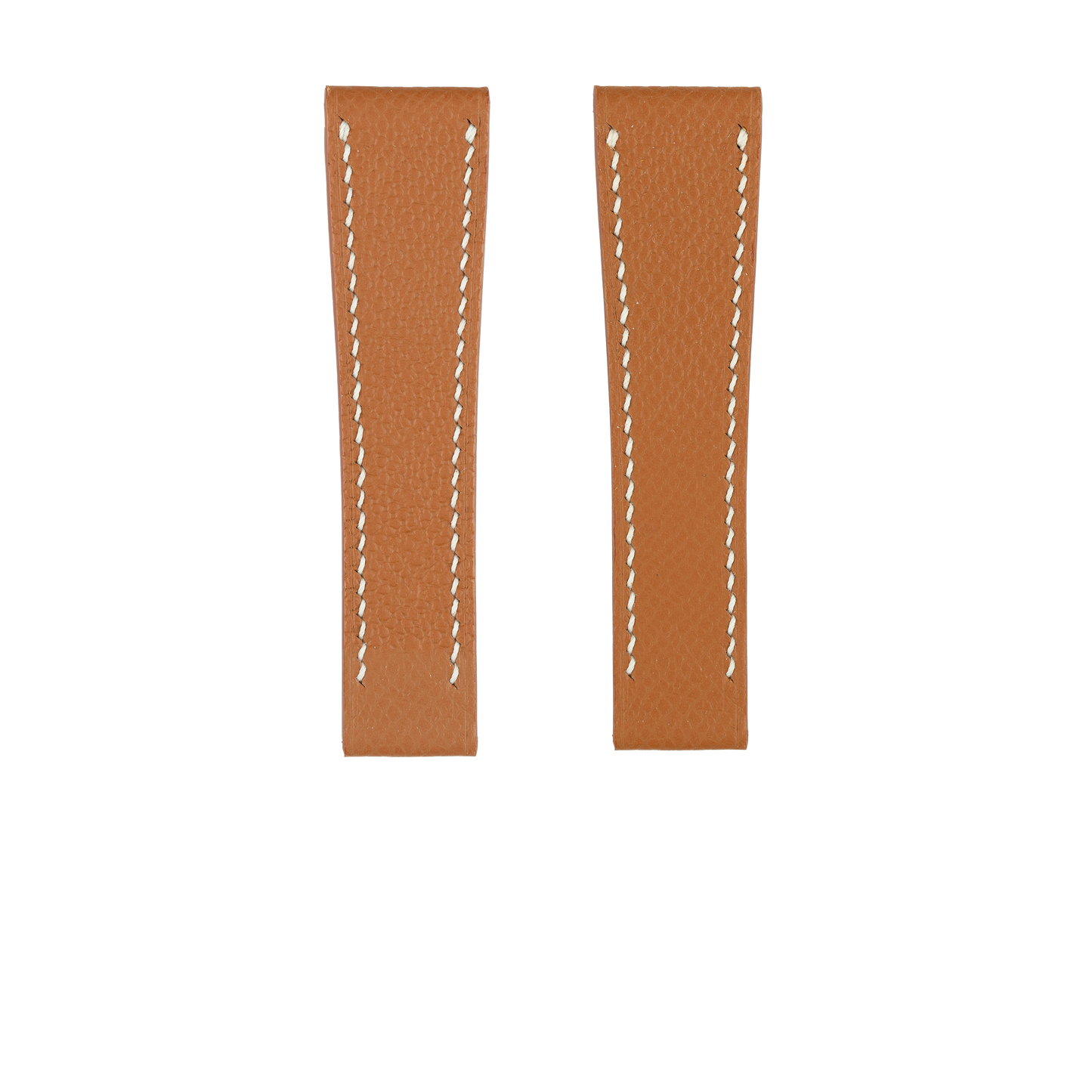 Gold Epsom Fixed Length Strap - White Stitch