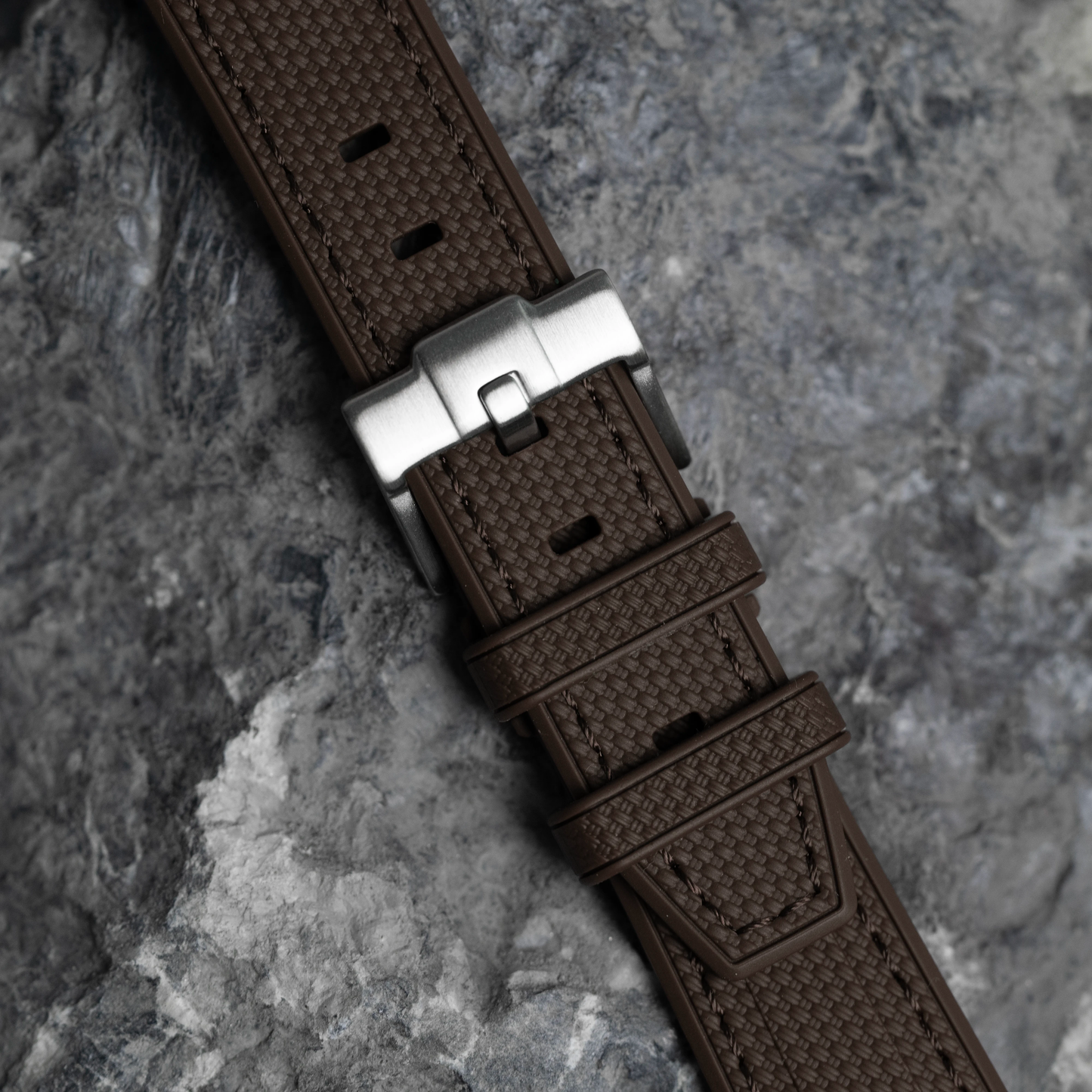 Brown Moonwatch Strap with Brown Stitching