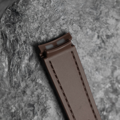 Brown Moonwatch Strap with Brown Stitching