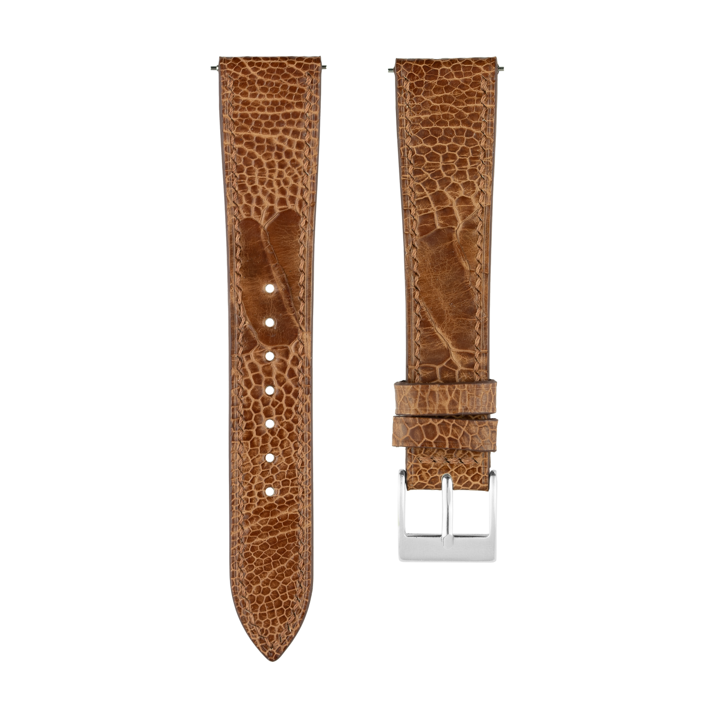 Brown Ostrich Leg Watch Strap