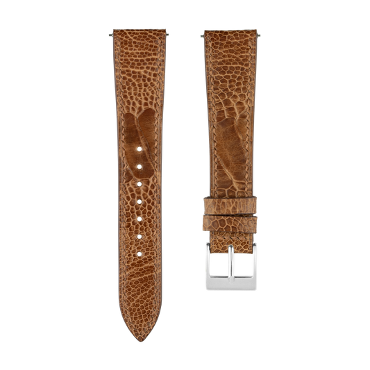 Brown Ostrich Leg Watch Strap