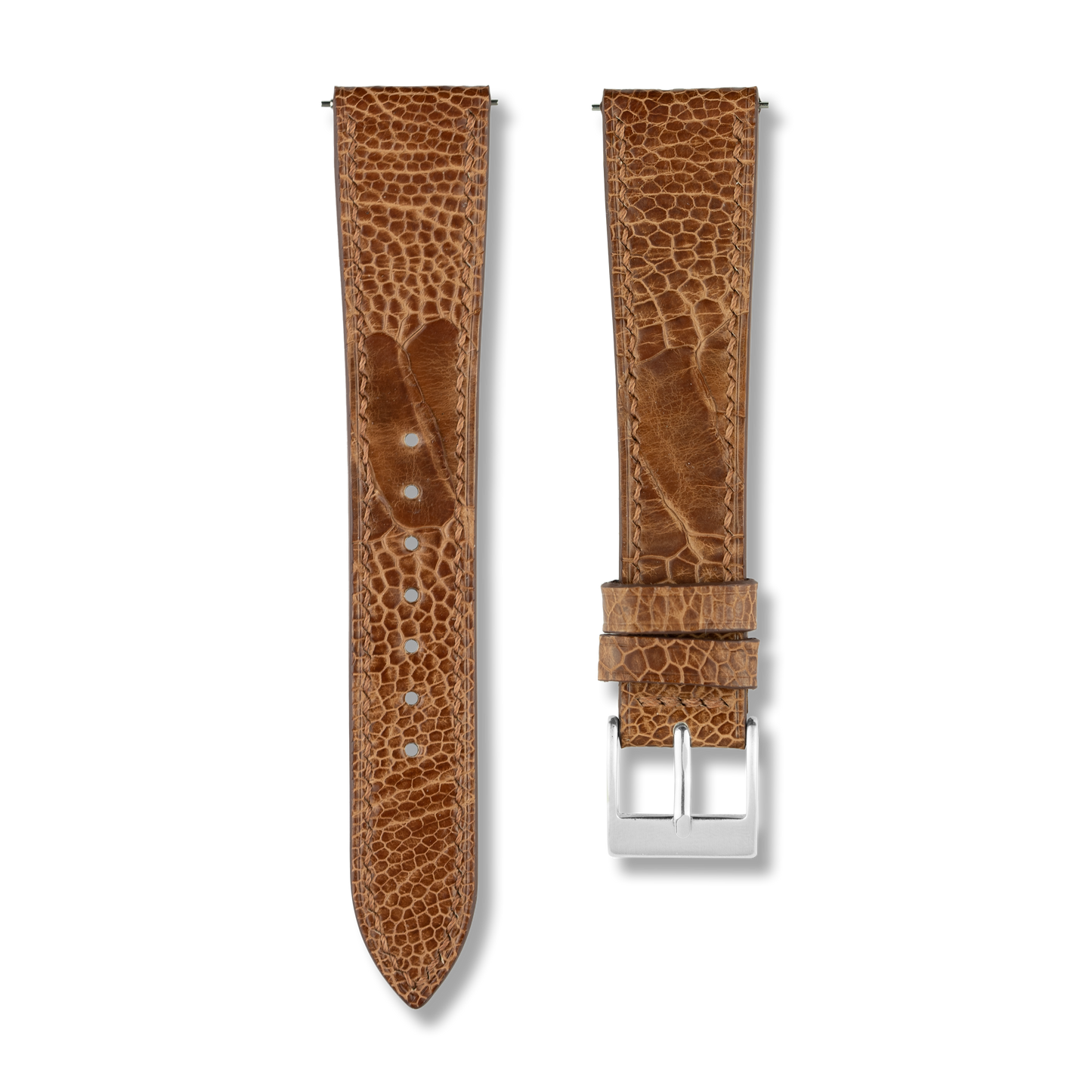 Brown Ostrich Leg Watch Strap