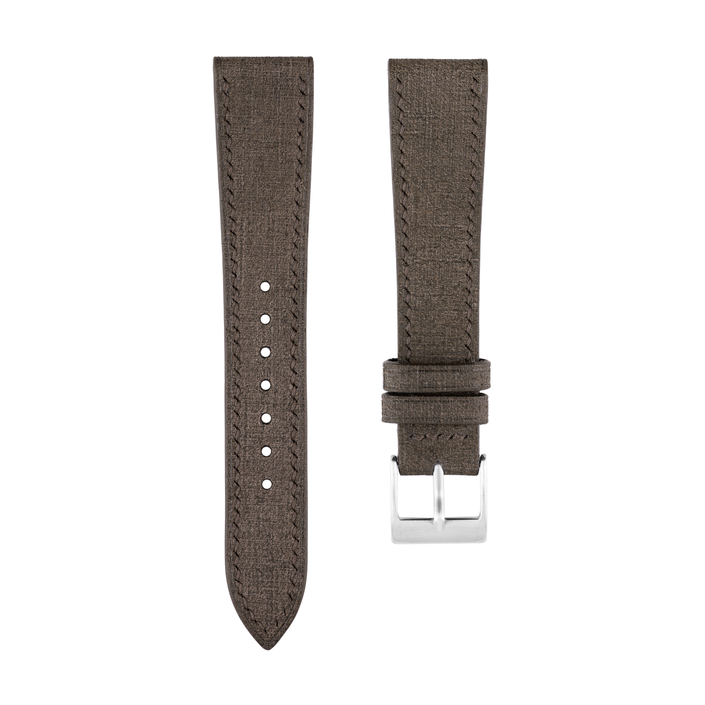 Chocolate Babele Leather Watch Strap