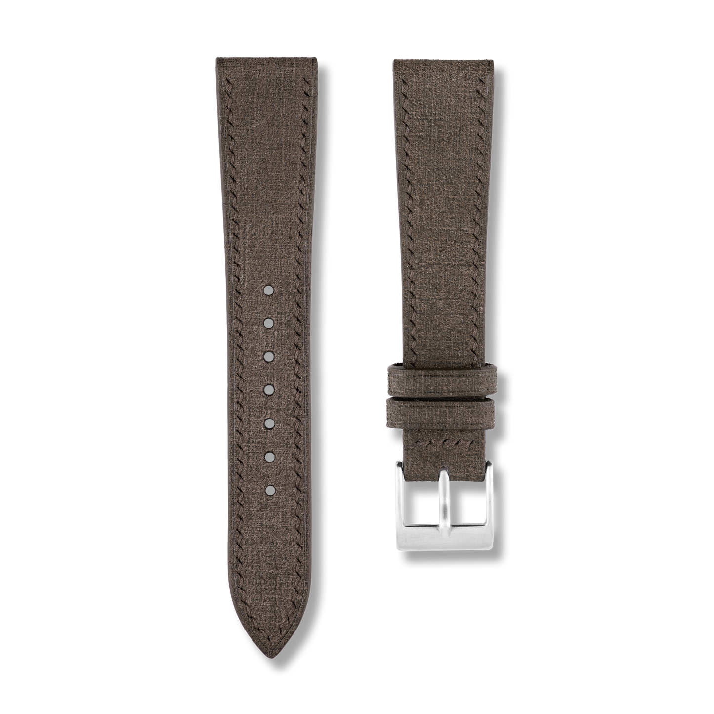 Chocolate Babele Leather Watch Strap