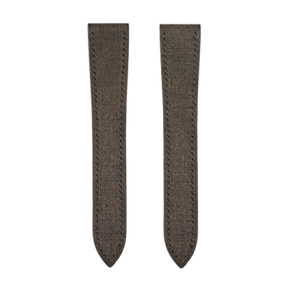 Brown Babele Double Fold Watch Strap for Cartier Deployant Clasps
