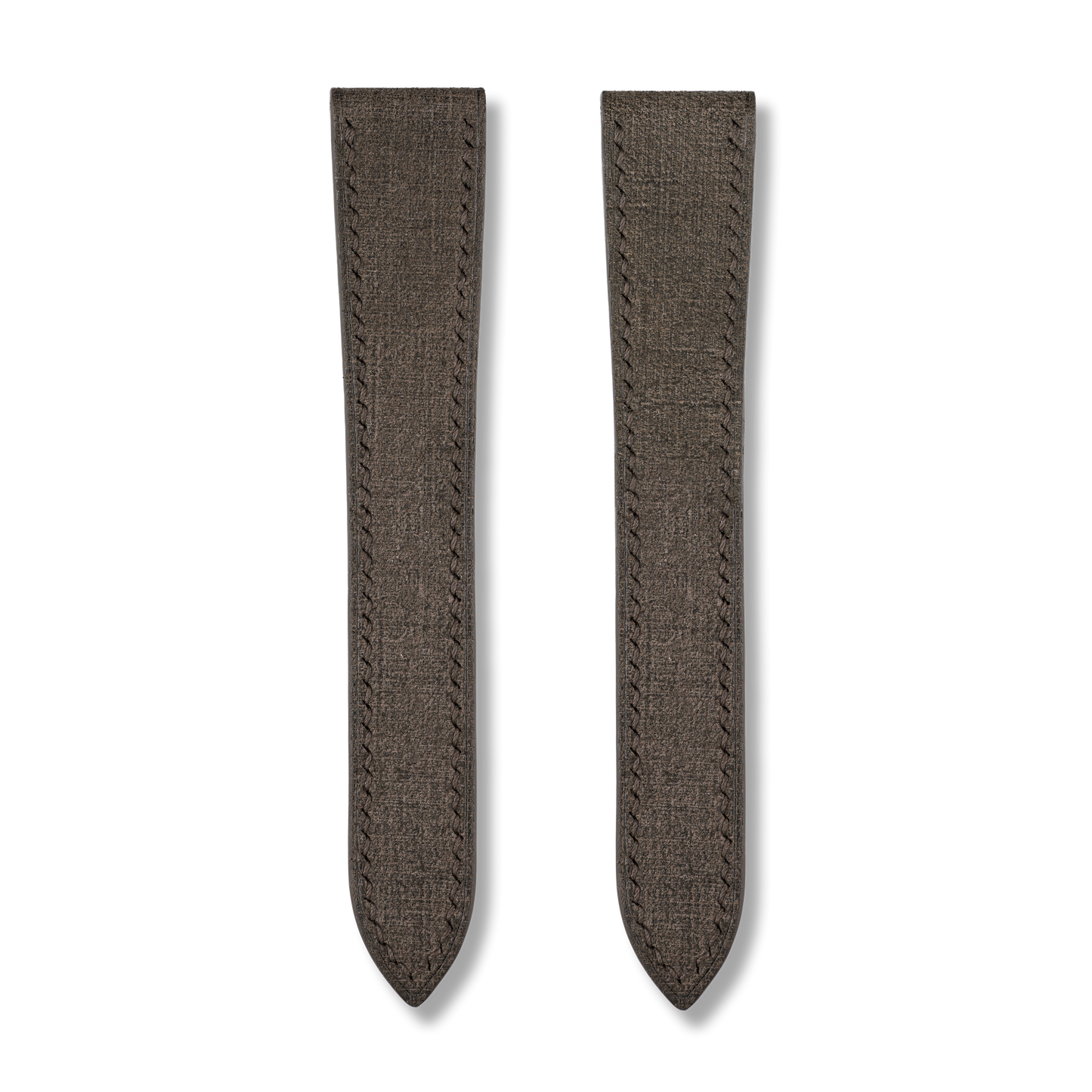 Brown Babele Double Fold Watch Strap for Cartier Deployant Clasps