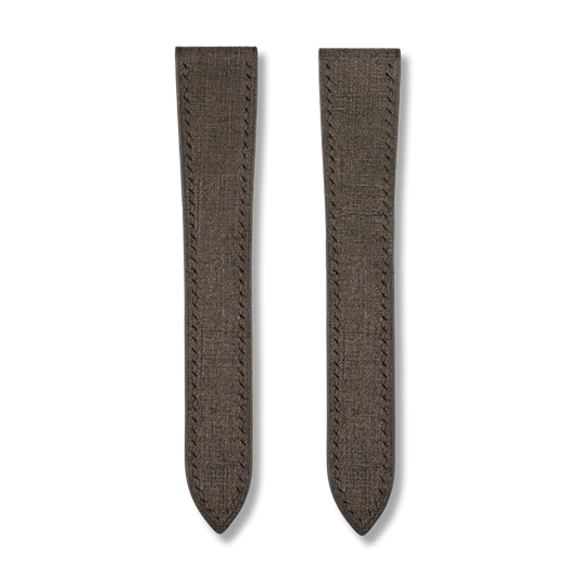 Brown Babele Double Fold Watch Strap for Cartier Deployant Clasps