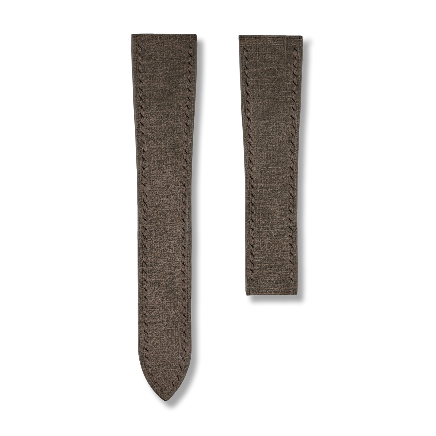 Brown Babele Single Fold Watch Strap for Cartier Deployant Clasps