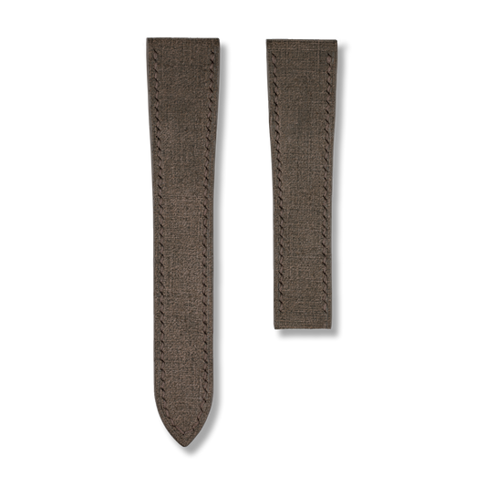 Brown Babele Single Fold Watch Strap for Cartier Deployant Clasps
