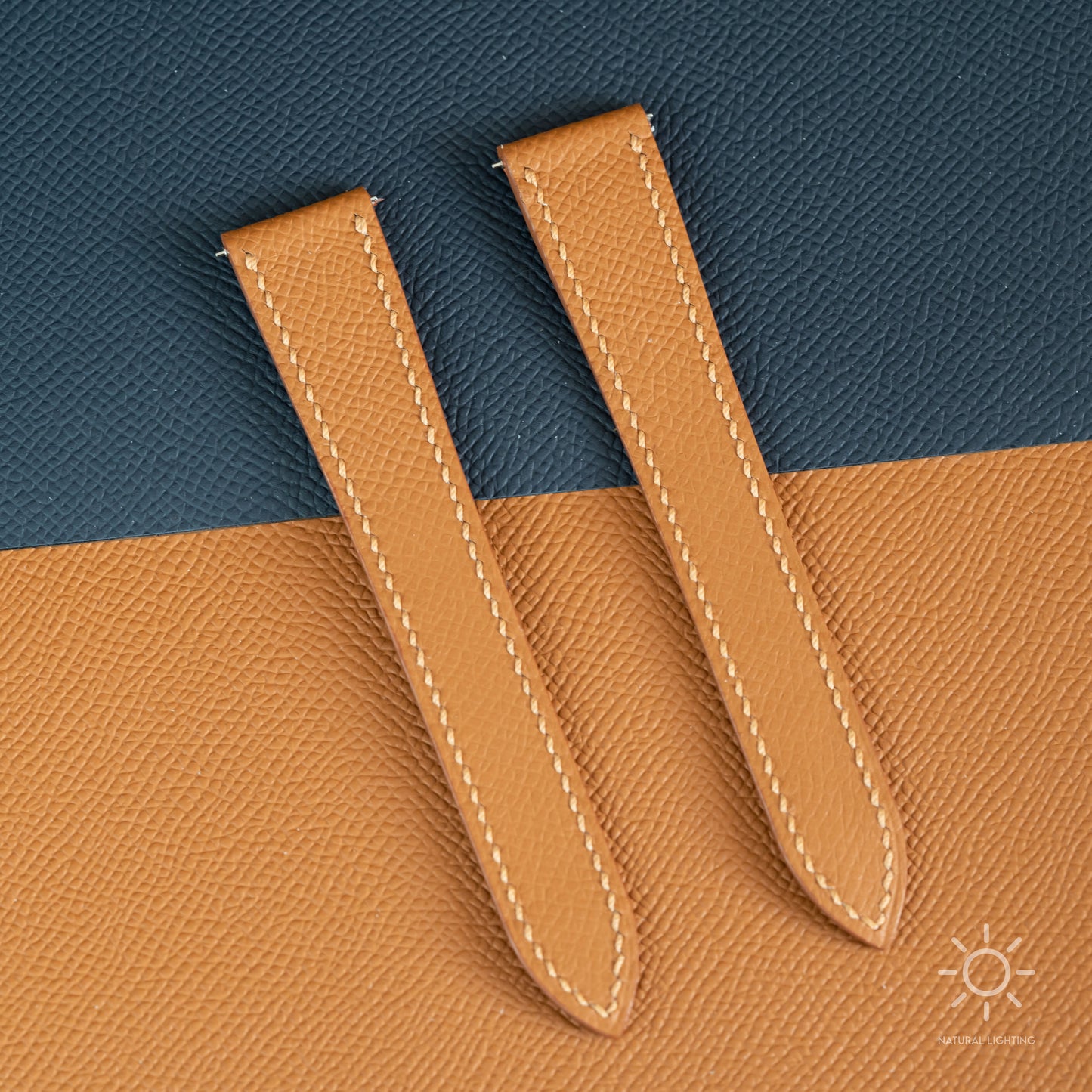 Gold Epsom Double Fold Watch Strap for Cartier Deployant Clasps