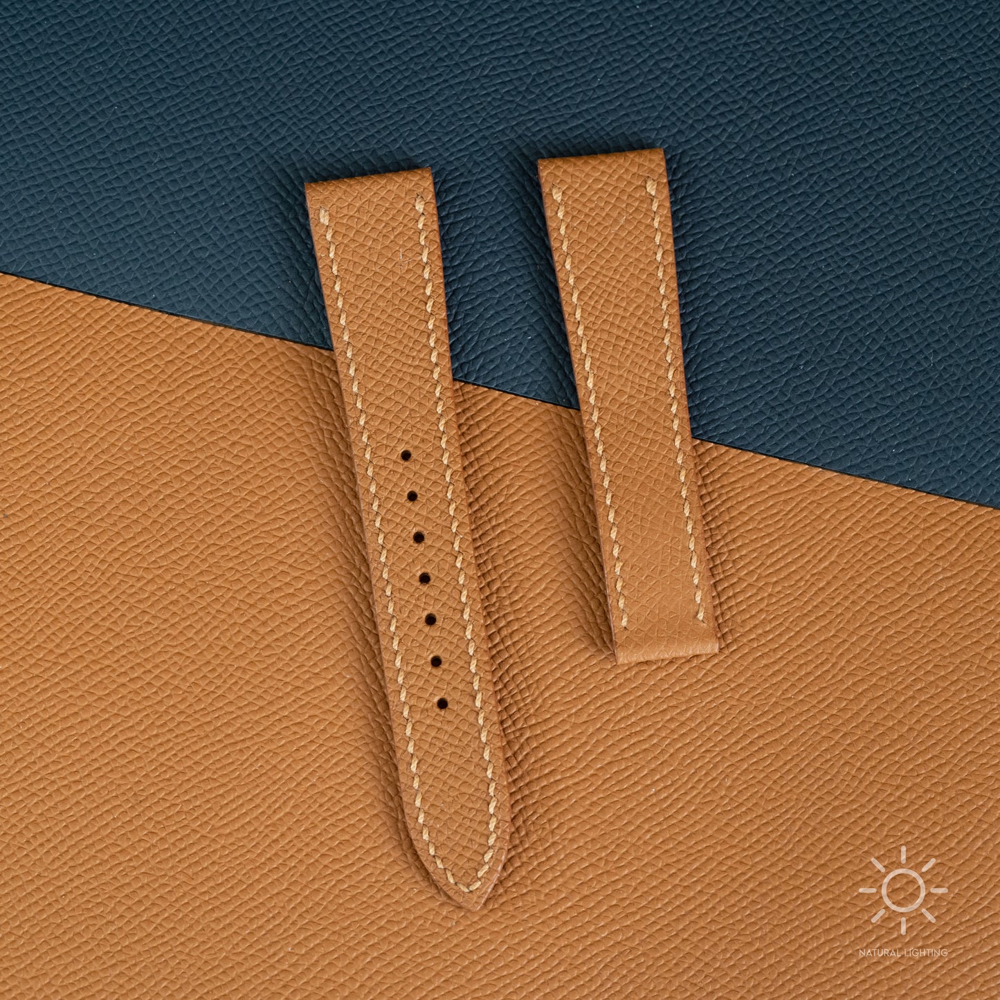 Gold Epsom Watch Strap for Cartier Deployment Clasps